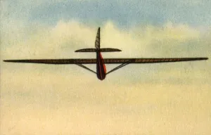 Glider Prints: Flying instructor in glider at the Rhon-Rossitten Society gliding school, Germany, 1932