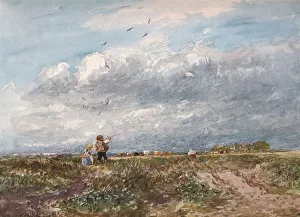 David The Elder Prints: Flying the Kite, 1852. Artist: David Cox the elder