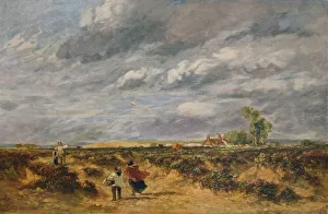 David The Elder Prints: Flying the Kite, A Windy Day, 1851. Artist: David Cox the elder