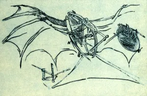 Josef Prints: Flying machine designed by Leonardo da Vinci, c1485, (1932). Creator: Unknown