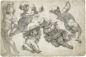 Amor Collection: Five flying putti