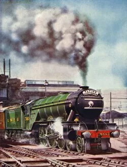 Pollution Gallery: The Flying Scotsman leaving Kings Cross Station, hauled by No. 2563, 1935-36