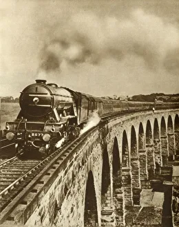 Steam Train Prints: The Flying Scotsman... non-stop run between Kings Cross and Newcastle