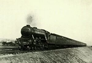 Train Collection: The Down Flying Scotsman Passing Reston, c1930. Creator: Unknown