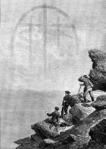 Natural Phenomenon Prints: The Fog-Bow, seen from the Matterhorn, 1871. Creator: Unknown