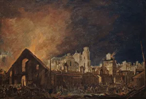 Demachy Prints: The Foire Saint-Germain after the fire of the night of 16 to 17 March 1762, 1762