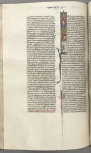 Toulouse Prints: Fol. 174v, Ezra, historiated initial I, Cyrus directing the building of the Temple, c