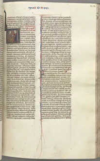 Fol. 205r, Job, historiated initial V, Job on the dungheap given a gold earring…, c