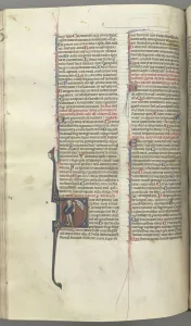 Brown Morocco Binding Prints: Fol. 222v, Psalm 52, historiated initial D