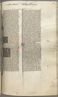 Toulouse Prints: Fol. 251 r, Wisdom, historiated initial D, Solomon instructing a soldier, c. 1275-1300