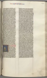 Toulouse Prints: Fol. 341r, Daniel, historiated initial A, Daniel in the lions den, c. 1275-1300