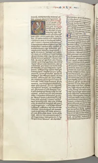 Brown Morocco Binding Prints: Fol. 368v, Malachi, historiated initial O, Malachi seated with a scroll, c. 1275-1300