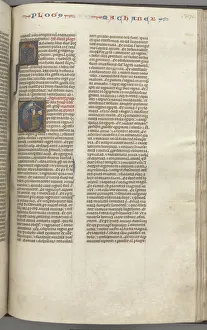 Toulouse Prints: Fol. 370r, Maccabees I, historiated initial E, Mathathias slaying the idolatrous Jew, c