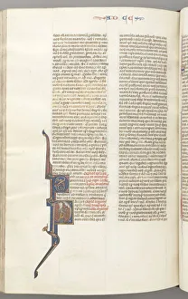 Toulouse Prints: Fol. 445v, Corinthians II, historiated initial P, Paul standing with a sword…, c