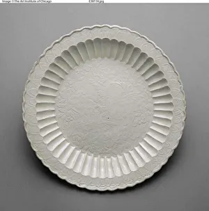 Mandarin Duck Prints: Foliated Dish with Mandarin Ducks, Jin dynasty (1115-1234). Creator: Unknown