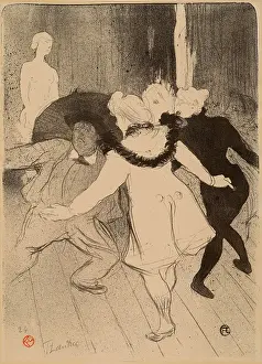 Folies Bergere: the Modesty of Monsieur Prudhomme (Folies-Bergere: Les pudeurs de Monsieur... 1893. Creator: Toulouse-Lautrec, Henri, de (1864-1901)