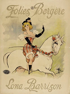 Fin De Siecle Collection: Folies Bergeres. Lona Barrison, c. 1895. Creator: Guillaume, Albert (1873-1942)