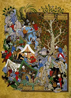 Folio from Haft Awrang (Seven Thrones), by Jami, 1539-1543. Artist: Muzaffar Ali
