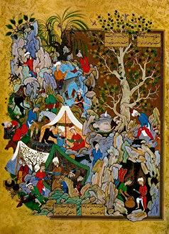 Judgment Day Collection: Folio from Haft Awrang (Seven Thrones) by Jami, 1539-1543. Artist: Anonymous