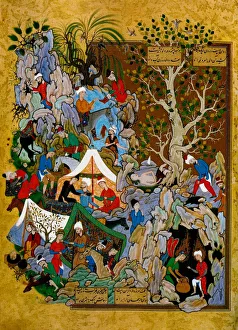 Holy Cross Collection: Folio from Haft Awrang (Seven Thrones) by Jami, 1539-1543. Artist: Anonymous