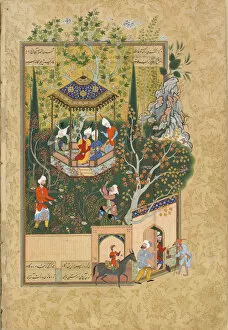 Virgins Gallery: Folio from Haft Awrang (Seven Thrones) by Jami, 1550s. Artist: Iranian master