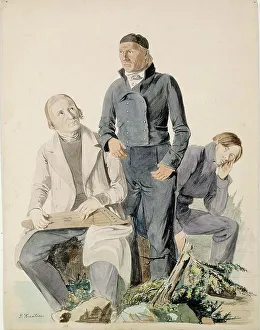 Knulson Johan Prints: Folk Poets Olli Kymäläinen, Pietari Makkonen and Antti Puhakka