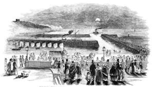 Omnibus Gallery: Folkestone: Arrival of the Indian Mail - Express Omnibus proceeding to receive it, 1844