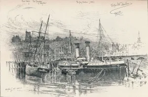 Folkestone Harbour, 1896, (1898). Artist: Edward William Charlton Folkestone Harbour, 1896, (1898). Artist: Edward William Charlton