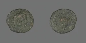 Constantius I Prints: Follis (Coin) Portraying Emperor Constantius I, about 303. Creator: Unknown