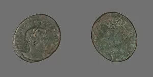 Paganism Collection: Follis (Coin) Portraying Emperor Licinius, 314-315. Creator: Unknown