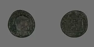 Follis (Coin) Portraying Emperor Maxentius, 309-312. Creator: Unknown Follis (Coin) Portraying Emperor Maxentius, 309-312. Creator: Unknown