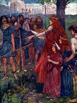 Will you follow me, men?, c61 AD, (1905).Artist: A S Forrest
