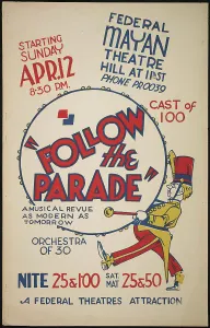 Follow the Parade, Los Angeles, 1936. Creator: Unknown