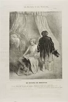 Sick Gallery: A Follower of Broussais (plate 7), 1843. Creator: Charles Emile Jacque