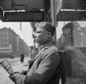 A follower of the late Marcus Garvey who started the Back to Africa'movement, New York, 1943. Creator: Gordon Parks