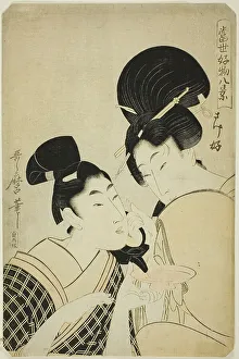 Sake Prints: Fond of Sake (Sakezuki), from the series Eight Views of Favorite Things of Today