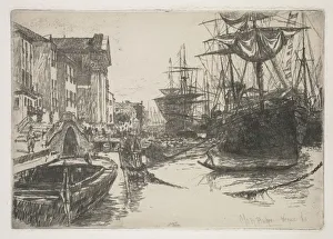 Otto H Bacher American Prints: Fondamenta della Zattere, 1880. Creator: Otto H. Bacher (American, 1856-1909)