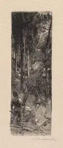 Desmoulins Prints: Fontainebleau Forest: Cutting of Pines (La Foret de Fontainebleau: Abatage des pins), 1890
