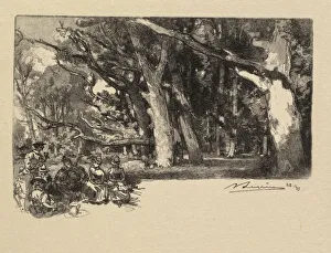 Fontainebleau Forest: Noon under the Trees (La Foret de Fontainebleau: Midi sous bois), 1890