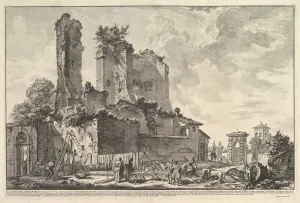 Vedute Di Roma Prints: The Fontana dell Aqua Giulia (Vedute dell avanzo del Castello del Aqua Giulia), ca. 1753