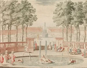 Carel Collection: De Fontein van Hercules, met die van de Groote Sprong, voor t Amphitheater