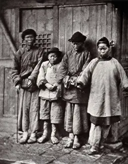 Hardship Prints: Foochow, China: four people with leprosy