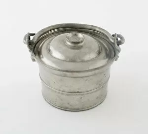 Pewter Collection: Food Container, France, 19th century. Creator: Bouvier Family