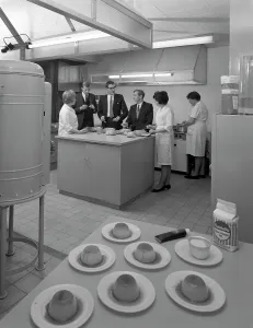 Batchelors Gallery: Food tasting in a new experimental kitchen, Batchelors Foods, Sheffield, South Yorkshire, 1966