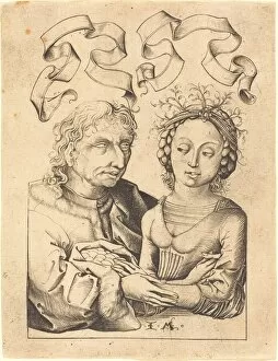 The Foolish Old Man and the Young Girl, c. 1480 / 1490. Creator: Israhel van Meckenem