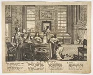 The Foolish Virgins Conversing, mid to late 17th century. Creator: Abraham Aubry The Foolish Virgins Conversing, mid to late 17th century. Creator: Abraham Aubry