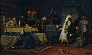 Fools coat. Boyar Druzhina Andreyevich Morozov before Ivan the Terrible, 1885