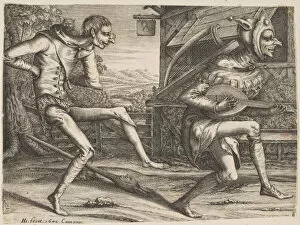 Fool Gallery: Two Fools Dancing from Two and Three Fools of the Carnival, 1642