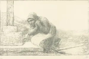 Pickaxe Prints: At the Foot of the Cross (Au pied de la croix). Creator: Alphonse Legros