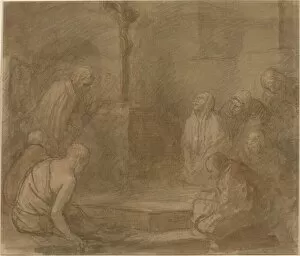 Kneeling Collection: At the Foot of the Cross. Creator: Alphonse Legros